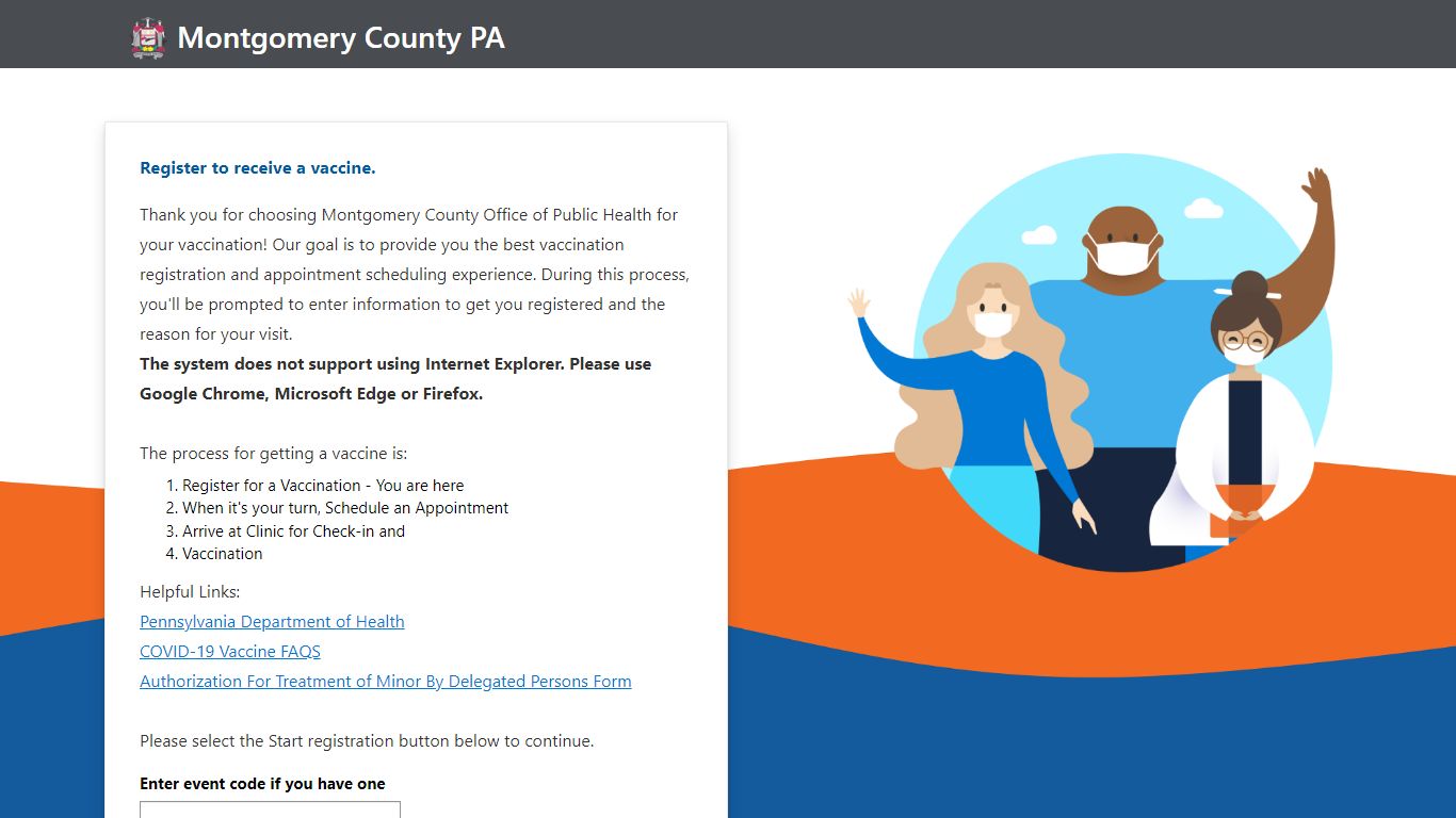 Home · Vaccination registration and booking portal